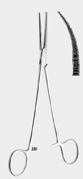 Кровоспинний затискач ХАЙСА (HEISS), вигнутий, 20 см (cm). Бренд: Zepf (Зепф).